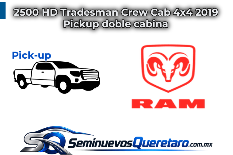 Inicio 5 2500 HD Tradesman Crew Cab 4x4 2019 Pickup doble cabina RAM