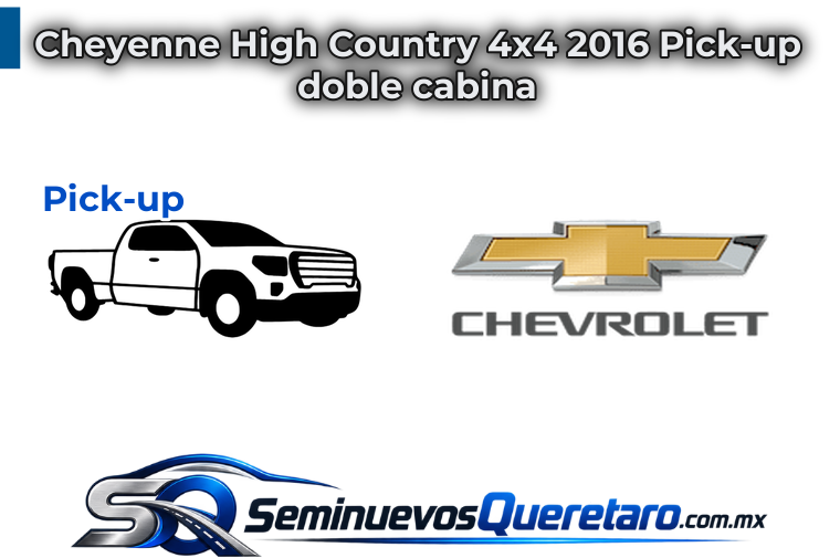 Cheyenne High Country 4x4 2016 Pick up doble cabina Chevrolet