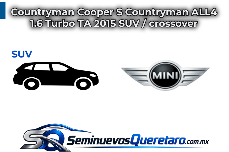 Inicio 5 Countryman Cooper S Countryman ALL4 1.6 Turbo TA 2015 SUV crossover MINI