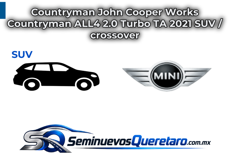Inicio 5 Countryman John Cooper Works Countryman ALL4 2.0 Turbo TA 2021 SUV crossover MINI