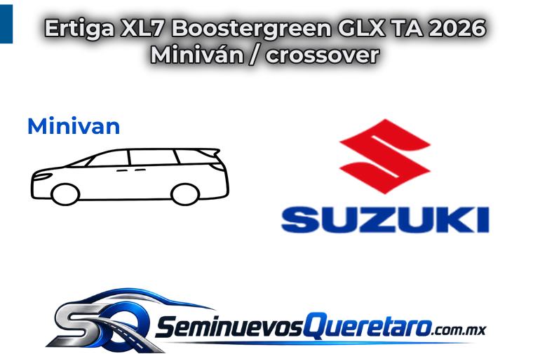 Ertiga XL7 Boostergreen GLX TA 2026 Minivan crossover Suzuki