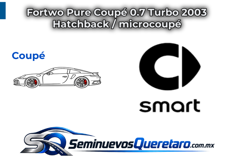 Inicio 11 Fortwo Pure Coupe 0.7 Turbo 2003 Hatchback microcoupe smart