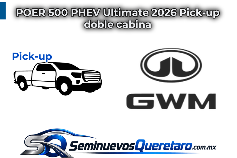 POER 500 PHEV Ultimate 2026 Pick up doble cabina GWM